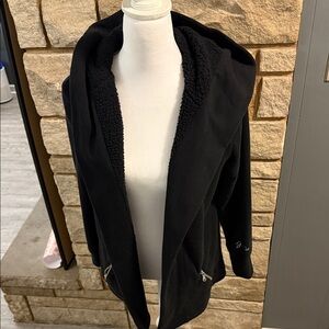 Justice Black Teddy Jacket with Hood